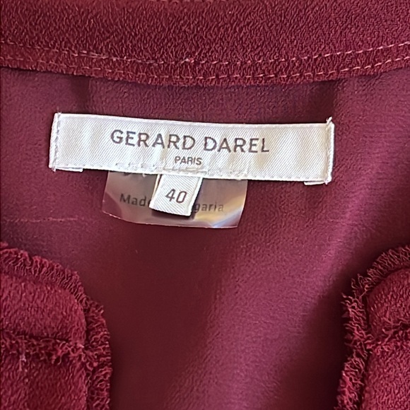 Gerard Darel Lace Detail Shift Dress Burgundy Size 40 (US 8) - Picture 4 of 10
